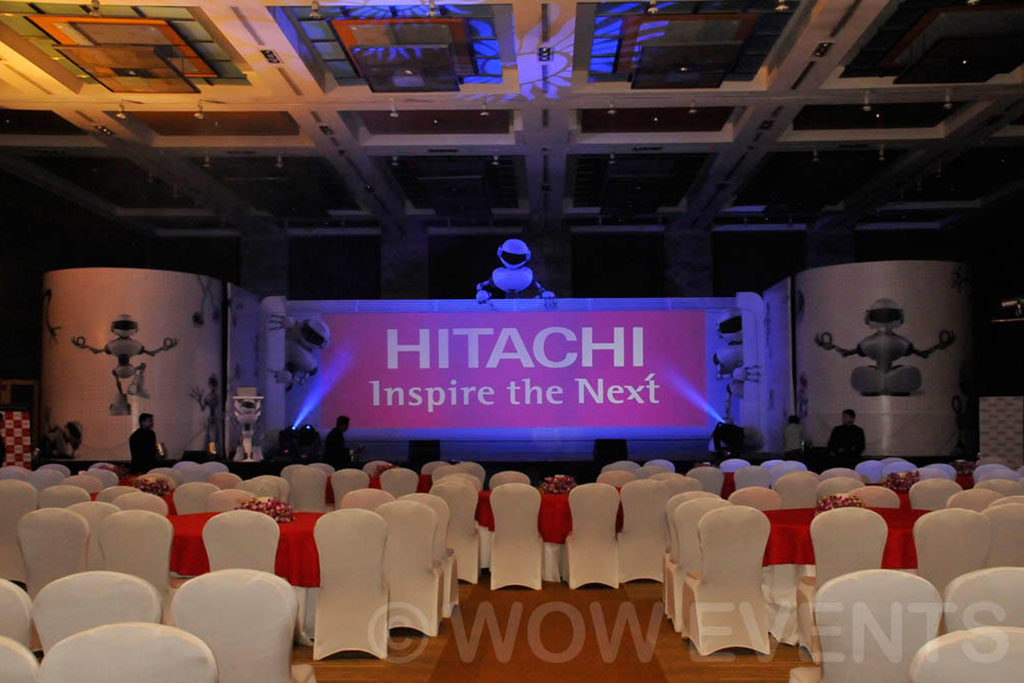 Banquet hall with the Hitachi Inspire the Next stage