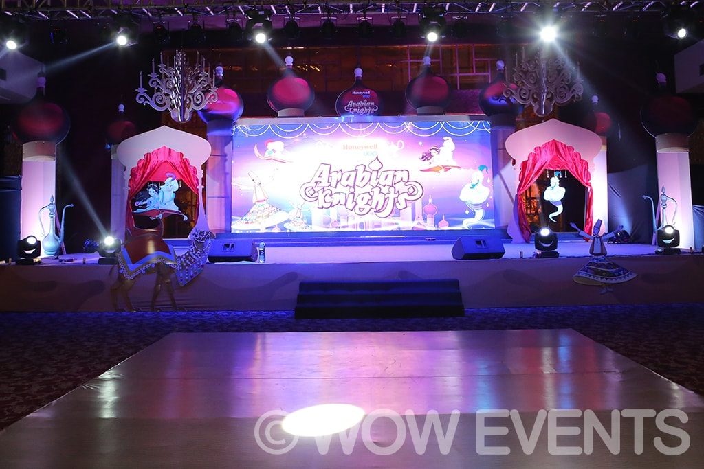 Arabian Nights themed stage at the Honeywell family day 2017