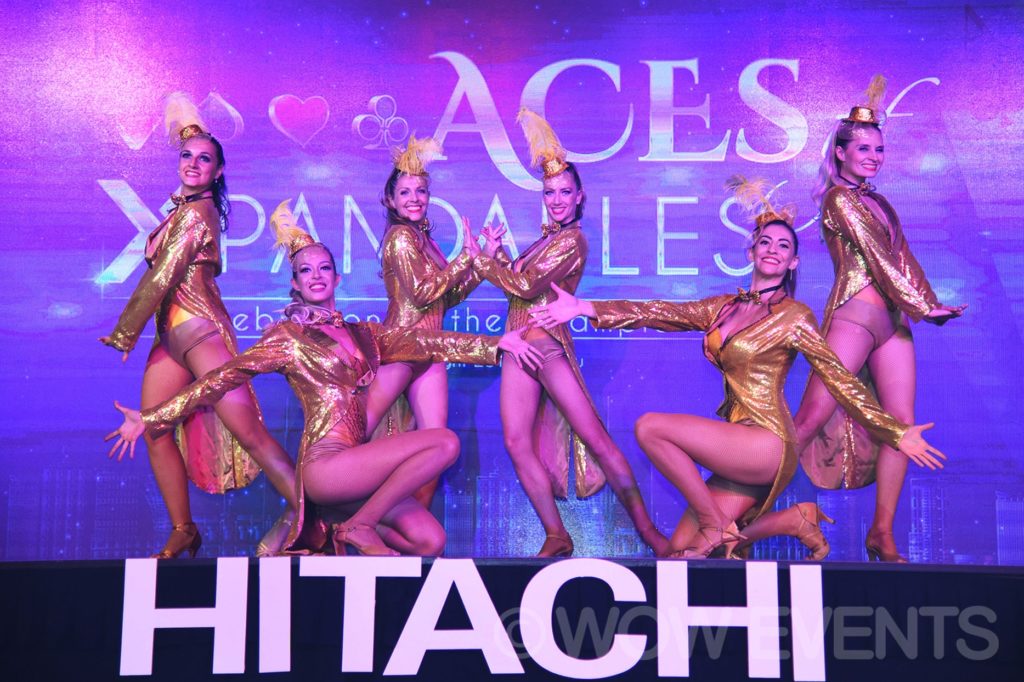 Hitachi Aces of Xpandables awards night dancers on stage