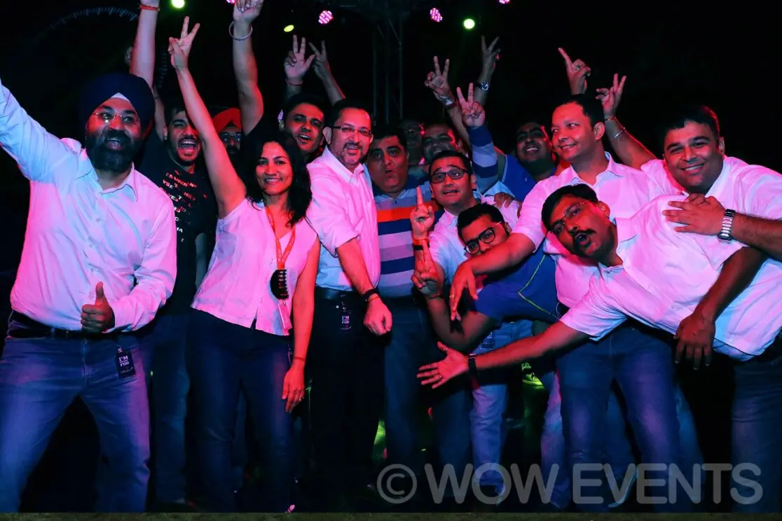 Airtel team celebrating together at the conclave