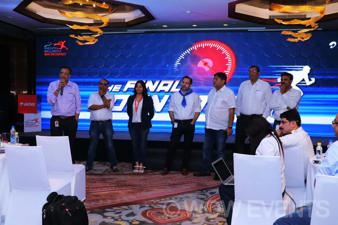 Airtel team lined up on the conclave stage