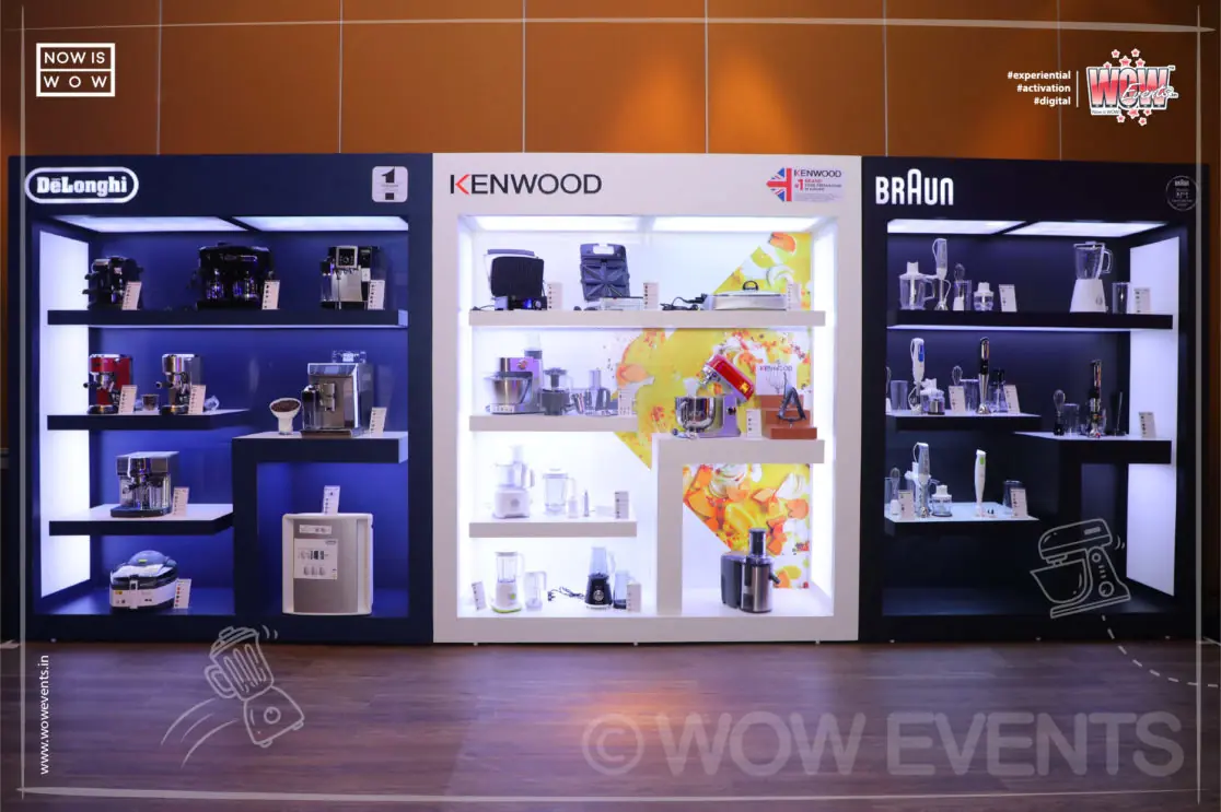 De'Longhi and Kenwood kitchen appliances on display