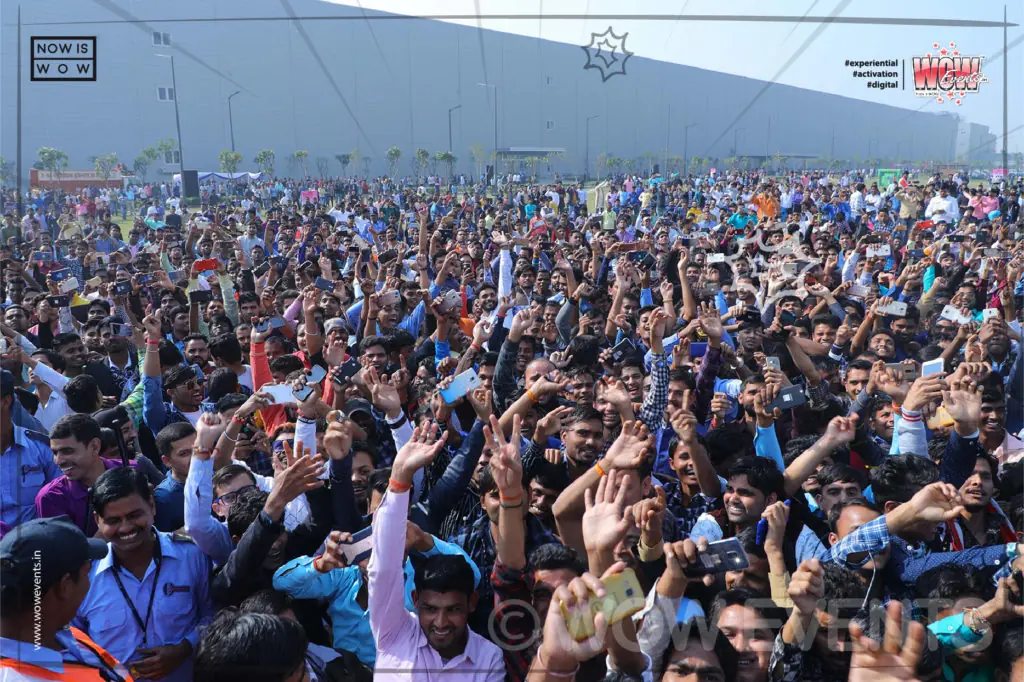 Large crowd at the Samsung annual day celebration 2018