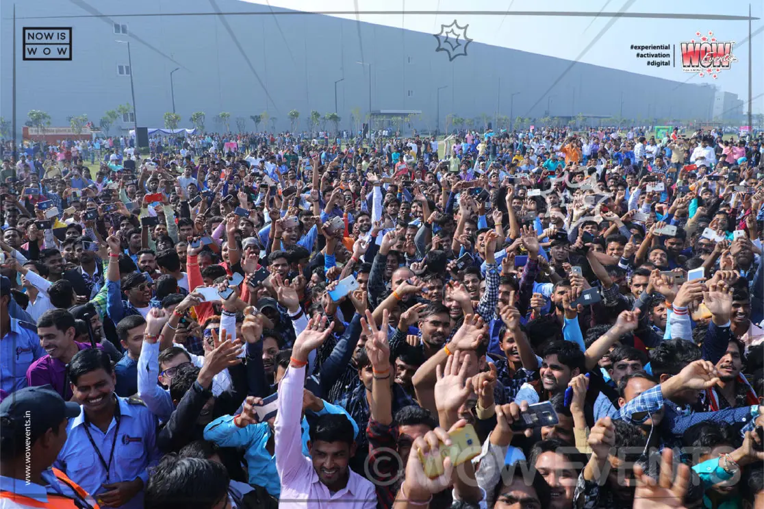Large crowd at the Samsung annual day celebration 2018