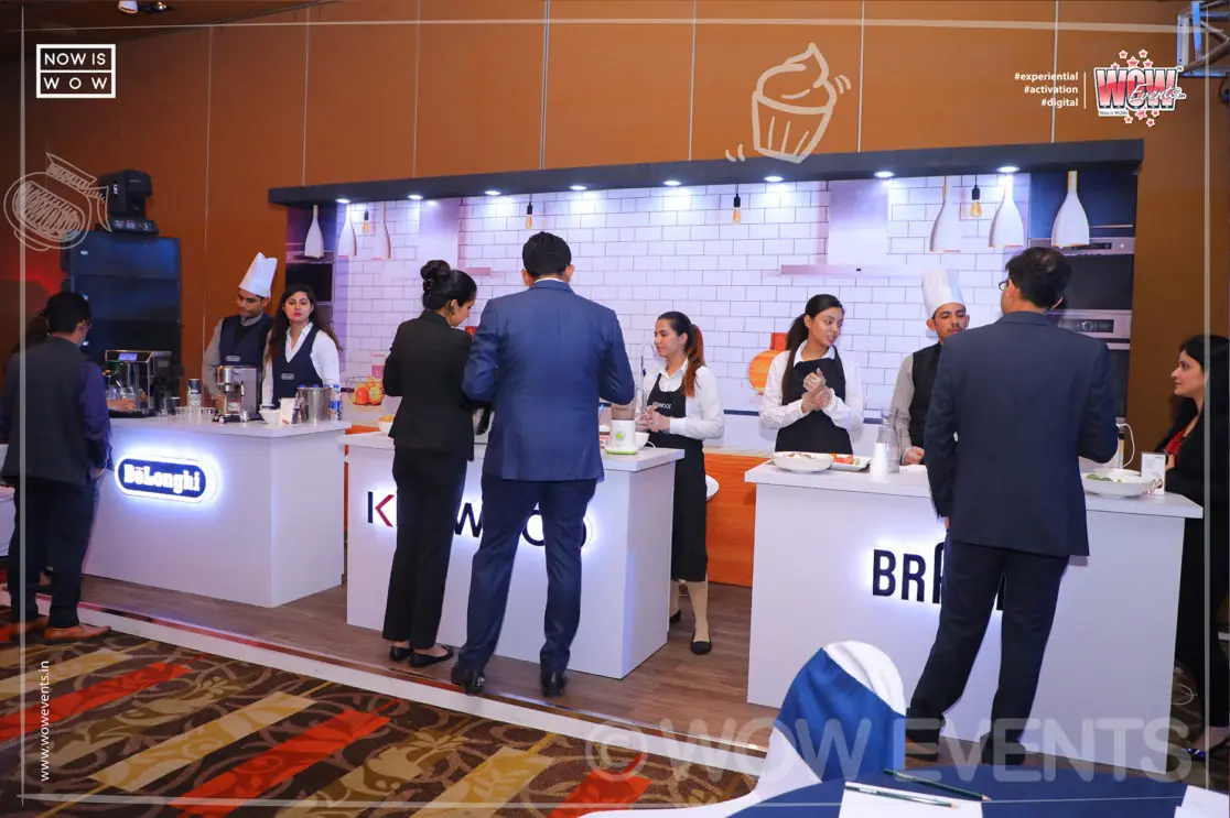 Guests viewing appliance displays at the De'Longhi launch