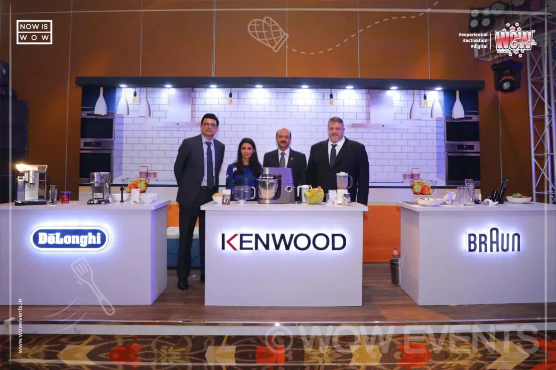 Kenwood and Braun appliance display counters