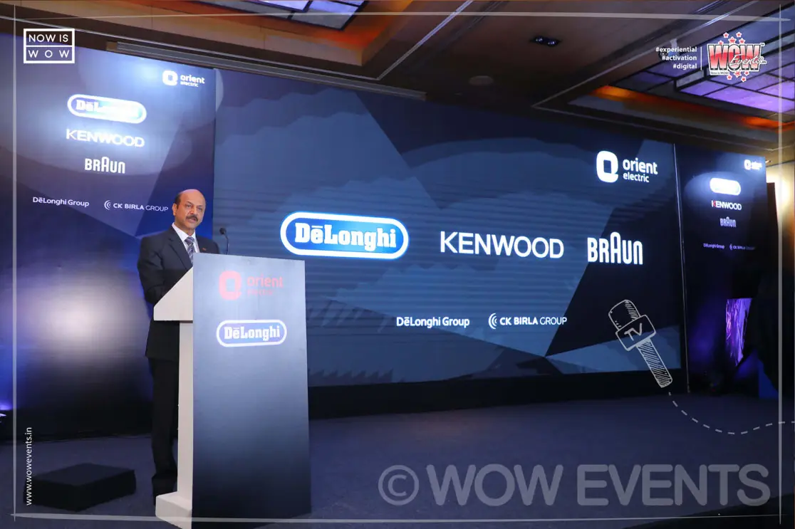 Speaker on the De'Longhi Kenwood Braun stage