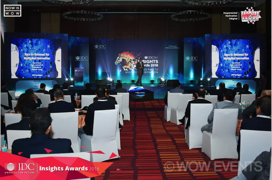 IDC Insights Awards 2018 hall with round tables