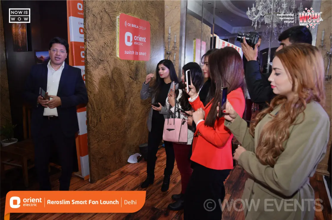 Guests at the Orient Aeroslim smart fan launch