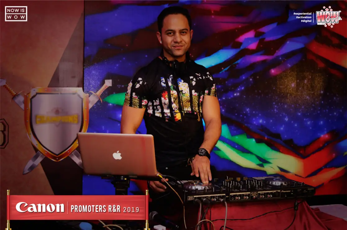 DJ performing at the Canon promoters rewards night