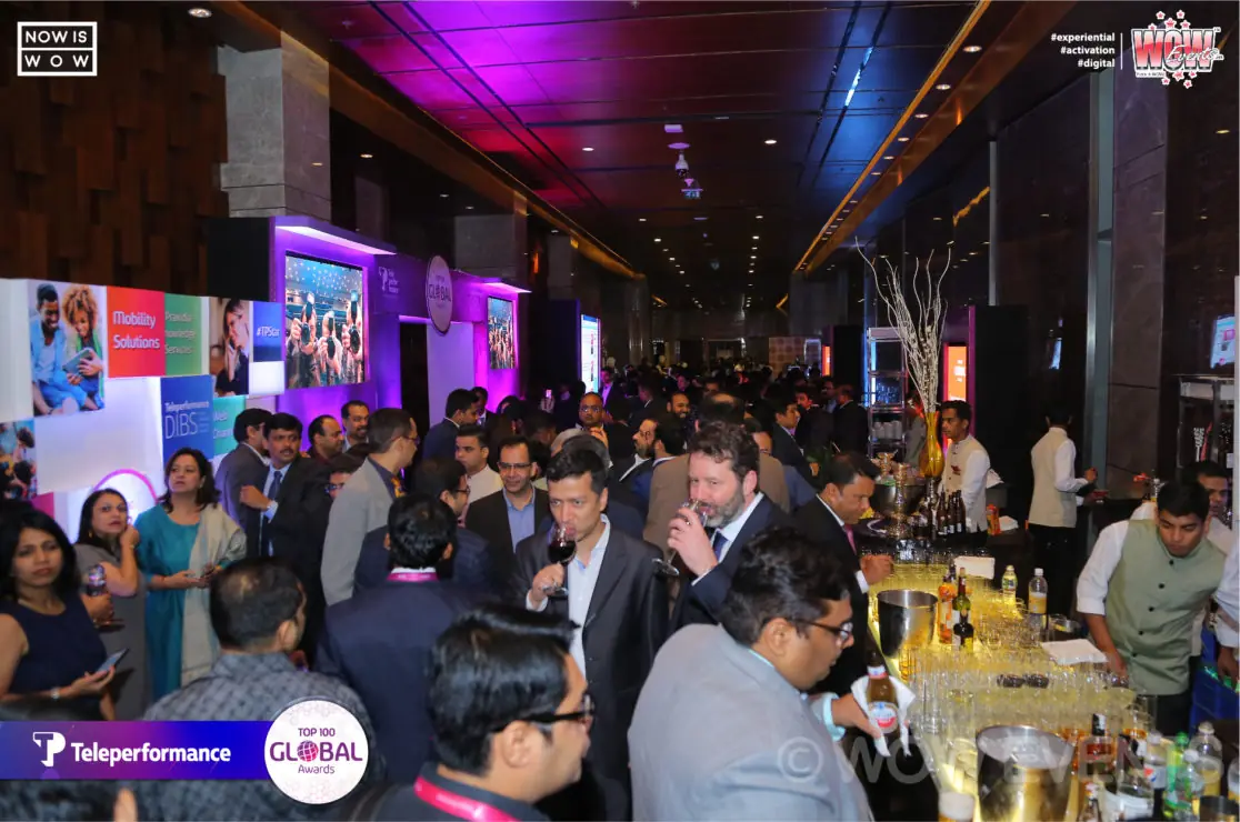 Guests mingling at the Teleperformance Top 100 awards
