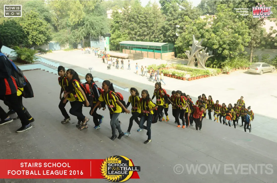 Students marching in the opening ceremony parade