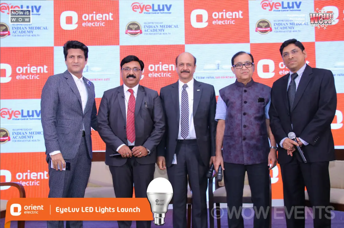 Orient Electric executives at the Eyeluv LED lights launch