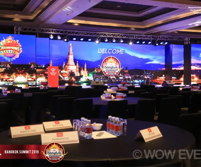 Muthoot Finance Bangkok Summit 2019 gala dinner hall