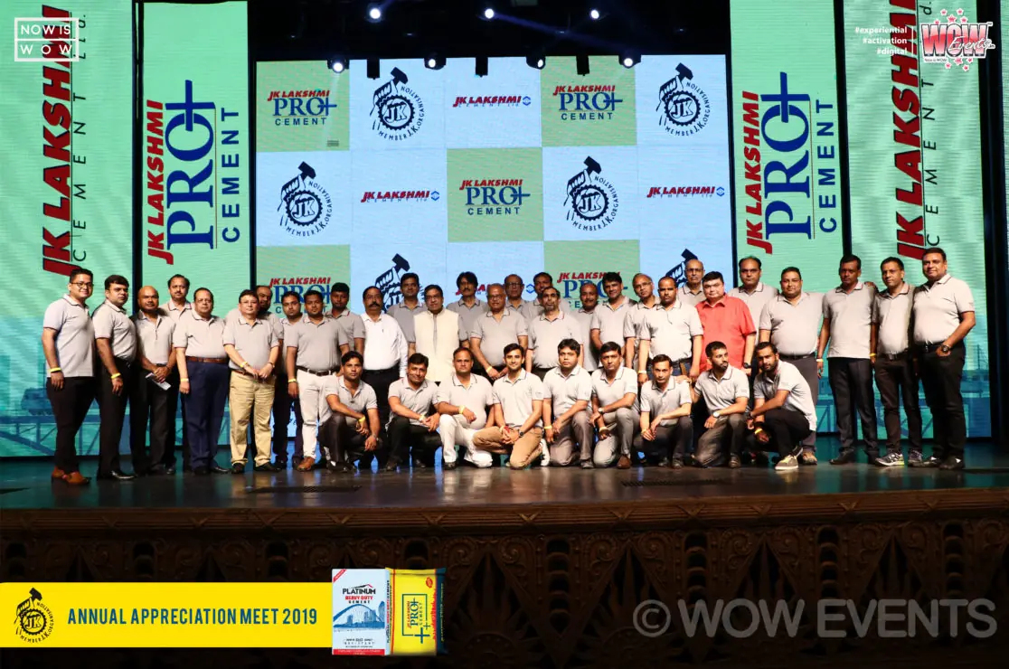 JK Lakshmi Cement dealers on stage at the annual appreciation meet 2019