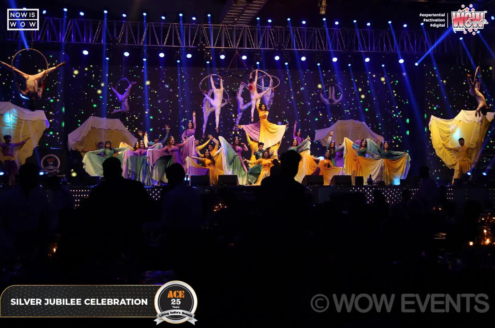 Performers on stage at the ACE silver jubilee night show