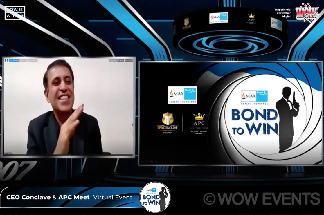 Speakers on screens at the Max Bupa virtual APC meet