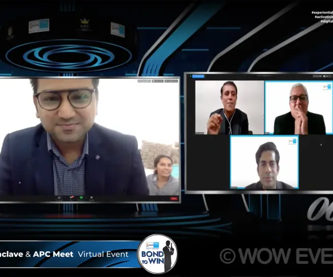 Max Bupa CEO Conclave and APC meet virtual video call screen