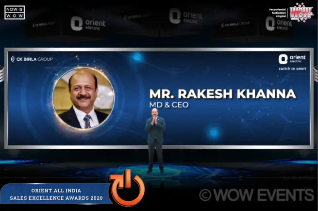 Orient Electric sales excellence awards virtual event screen