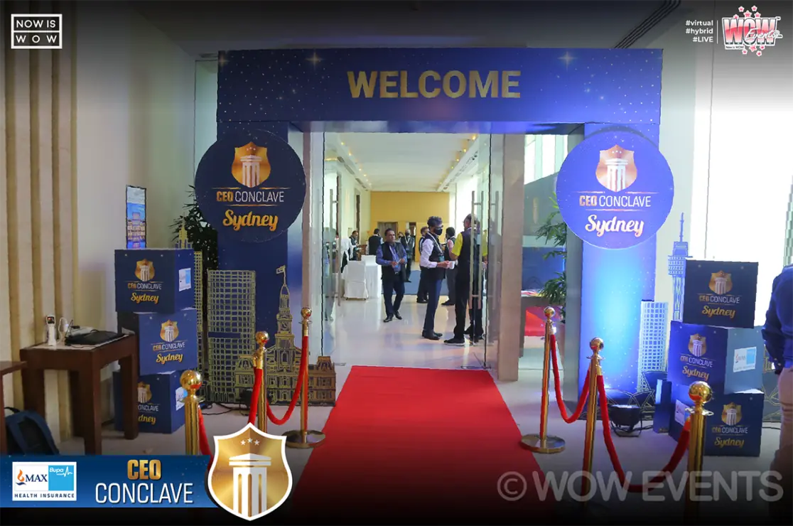 Welcome entrance with a red carpet at the CEO Conclave