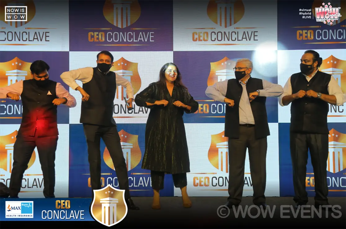 Max Bupa executives and performers on the CEO Conclave stage