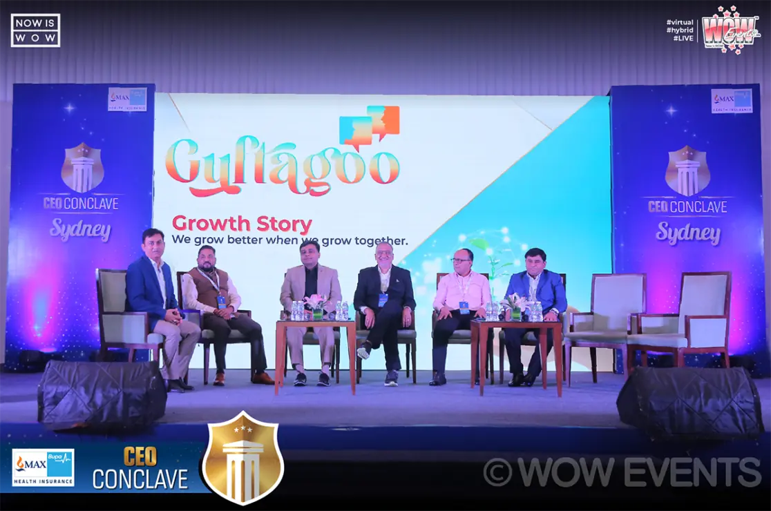 Panel seated on the Max Bupa CEO Conclave 2021 stage