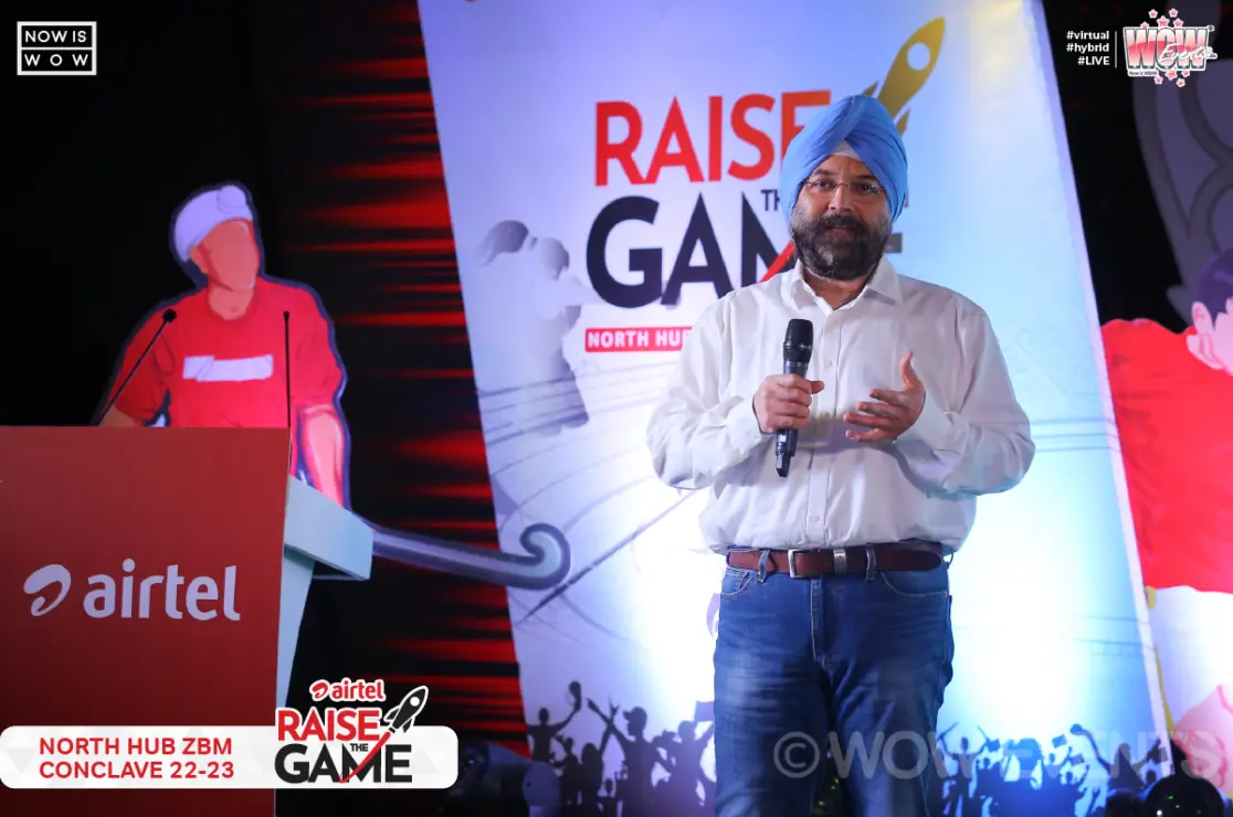Airtel speaker on the Raise the Game stage