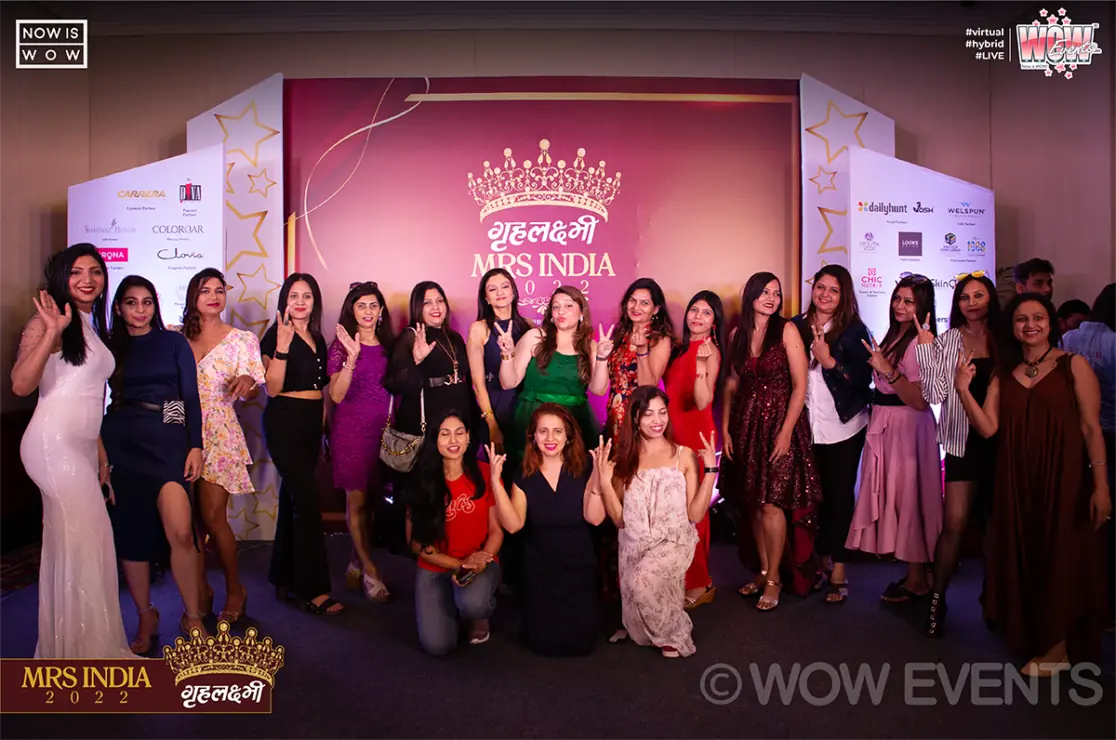 Grehlakshmi Mrs India 2022 contestants group photo