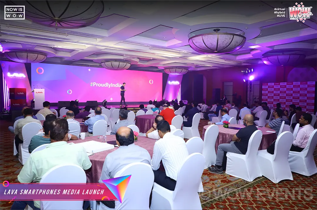 Media seated in the hall at the Lava Smartphones launch