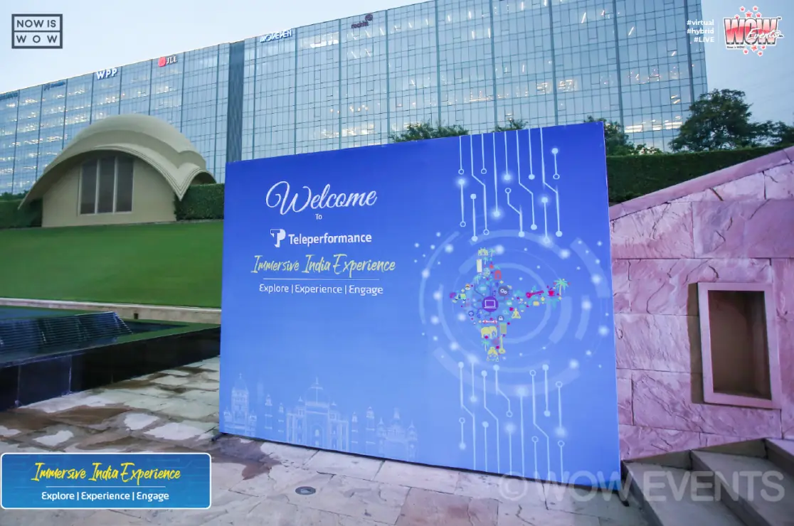 Teleperformance Immersive India Experience welcome board