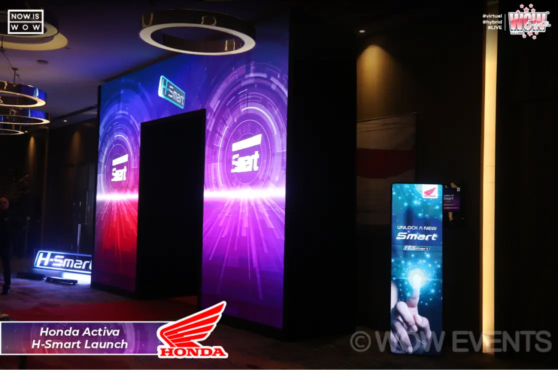 Honda Activa H-Smart launch entrance with LED panels