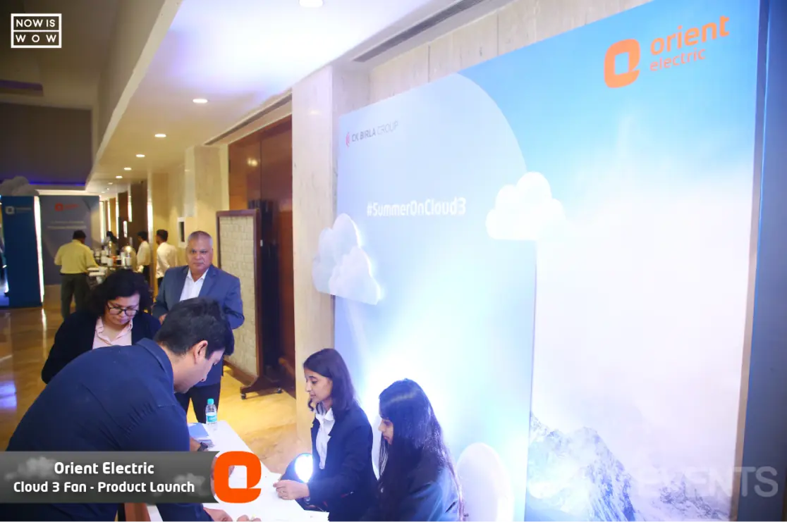 Guests at the Orient Electric Cloud 3 launch registration desk