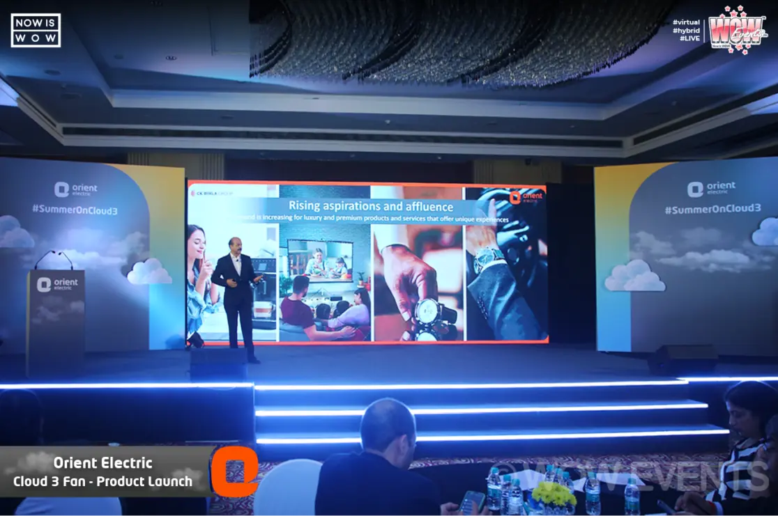 Orient Electric Cloud 3 fan launch stage presentation