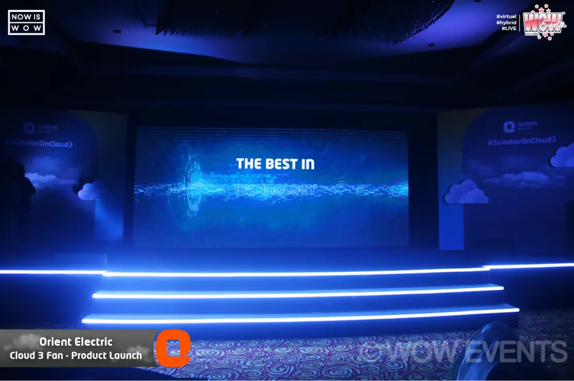 Orient Electric Cloud 3 launch stage with The Best In screen