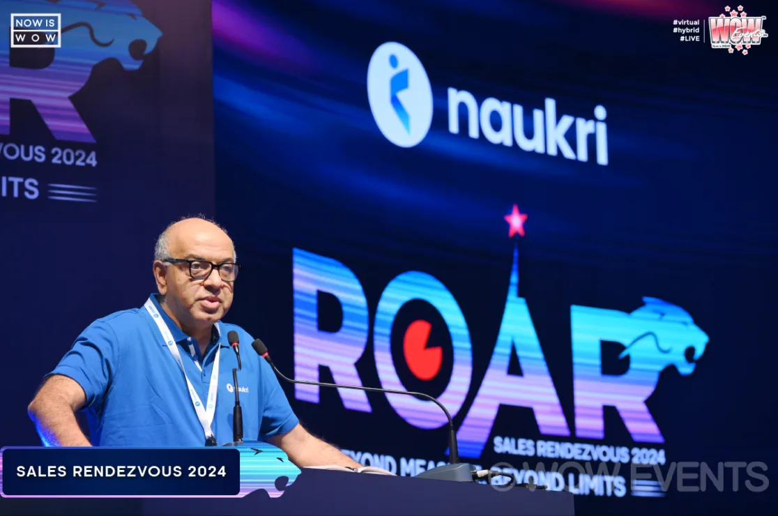 Naukri ROAR sales rendezvous speaker on stage