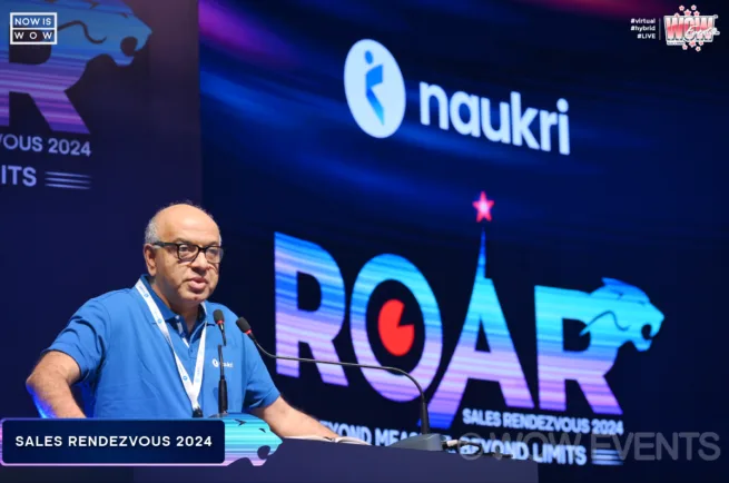Naukri ROAR sales rendezvous speaker on stage