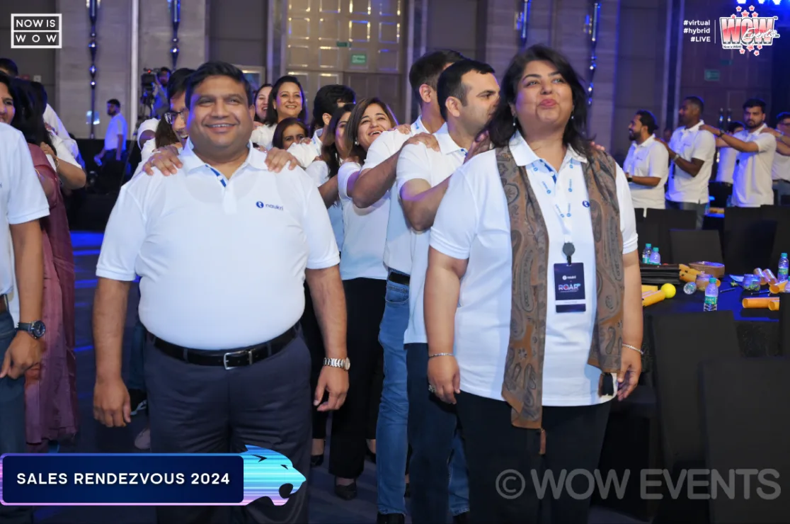 Naukri sales rendezvous 2024 team on stage