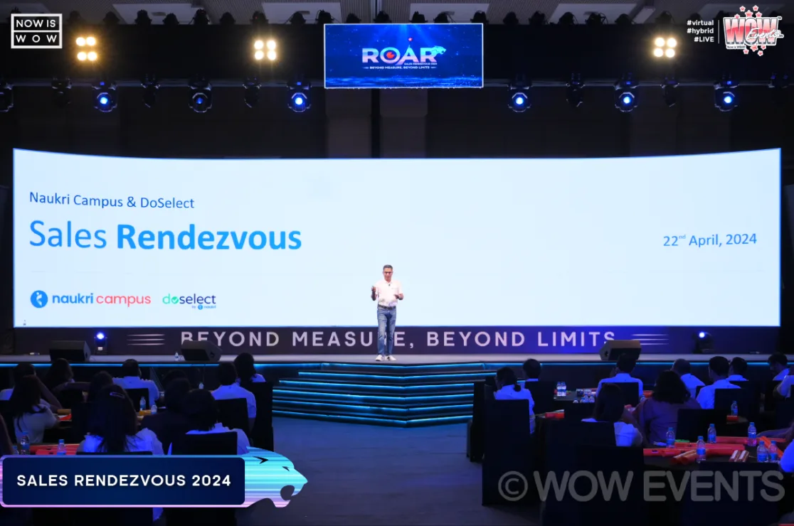 Sales Rendezvous screen on the Naukri ROAR stage