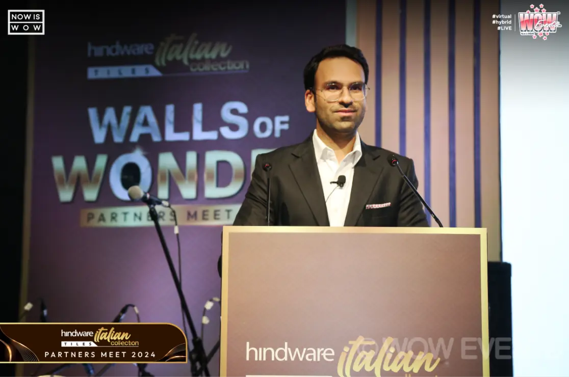 Speaker at the Hindware Italian Collection podium