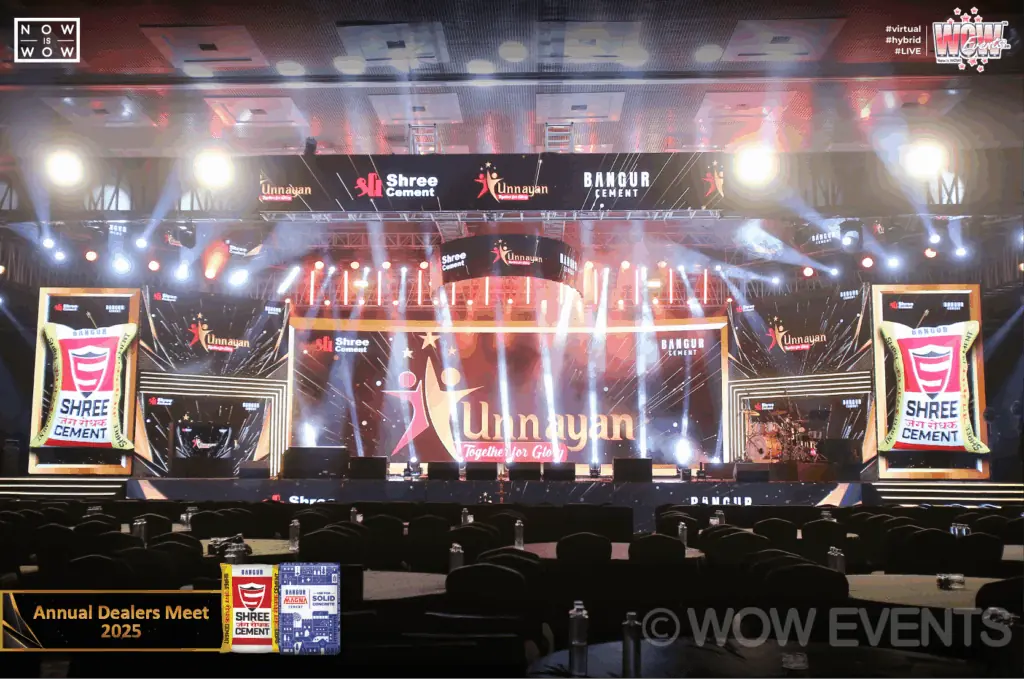 Shree Cement Unnayan dealers meet 2025 stage with lights
