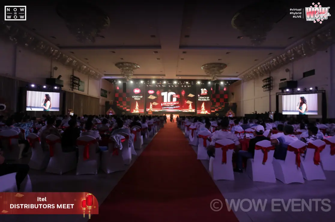 itel 10th anniversary gala hall with red carpet
