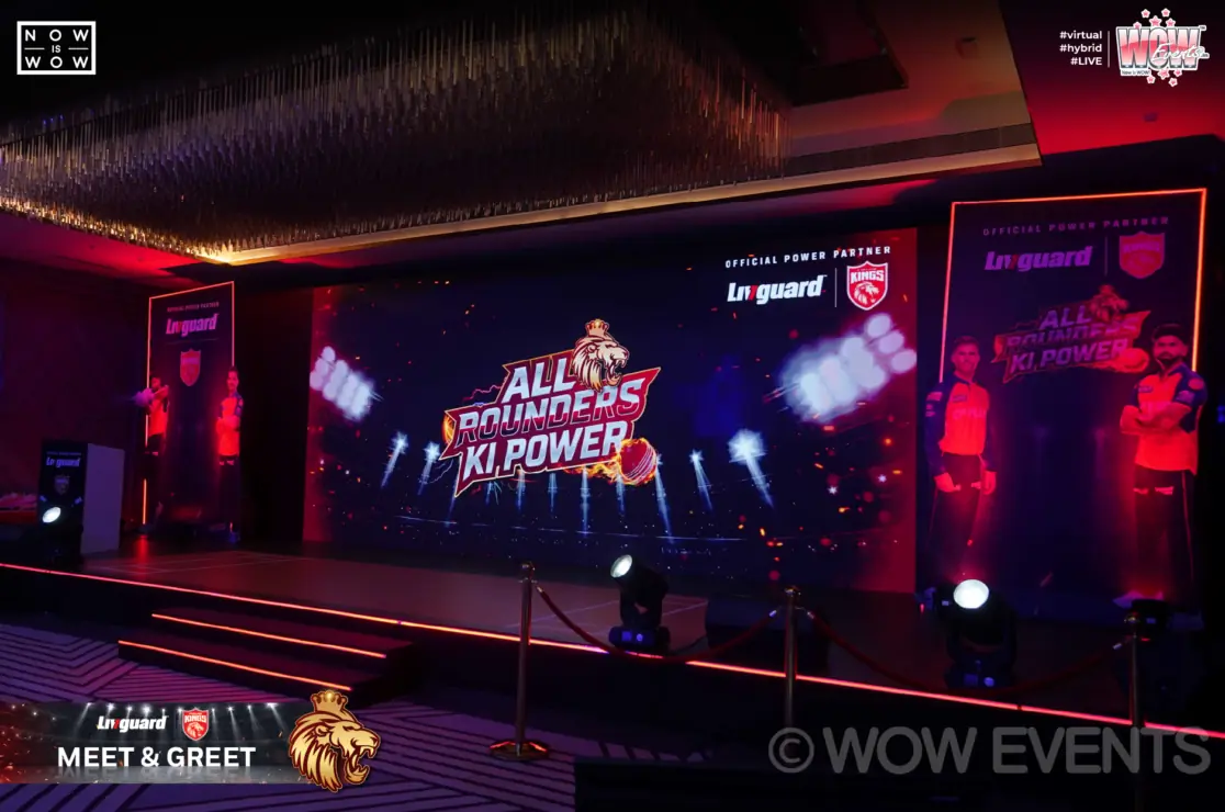 Livguard All Rounders Ki Power meet and greet stage with lights