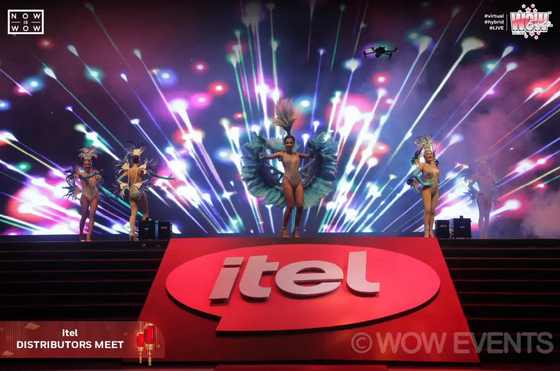 itel 10th anniversary stage with light show