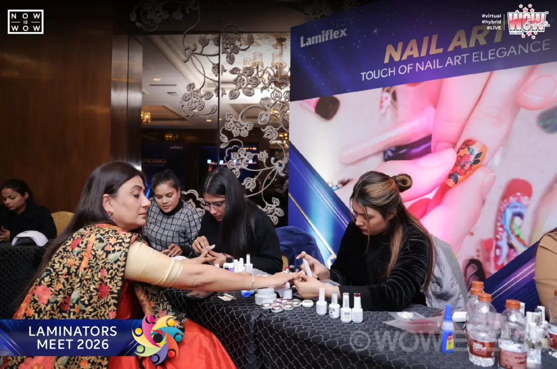 Nail art counter for guests at SheelaFoam Laminators Meet