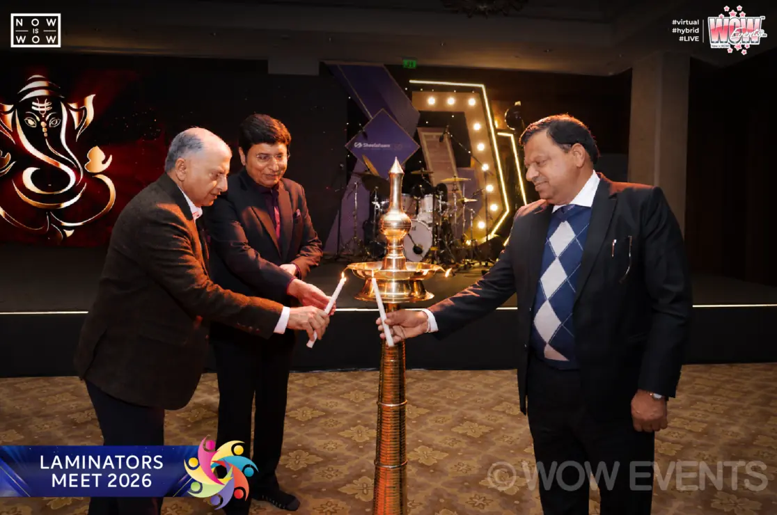 Lamp lighting ceremony at SheelaFoam Laminators Meet 2026