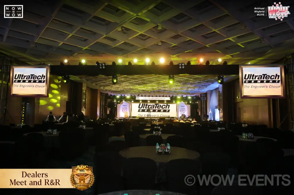 UltraTech Cement dealers meet hall with stage screens
