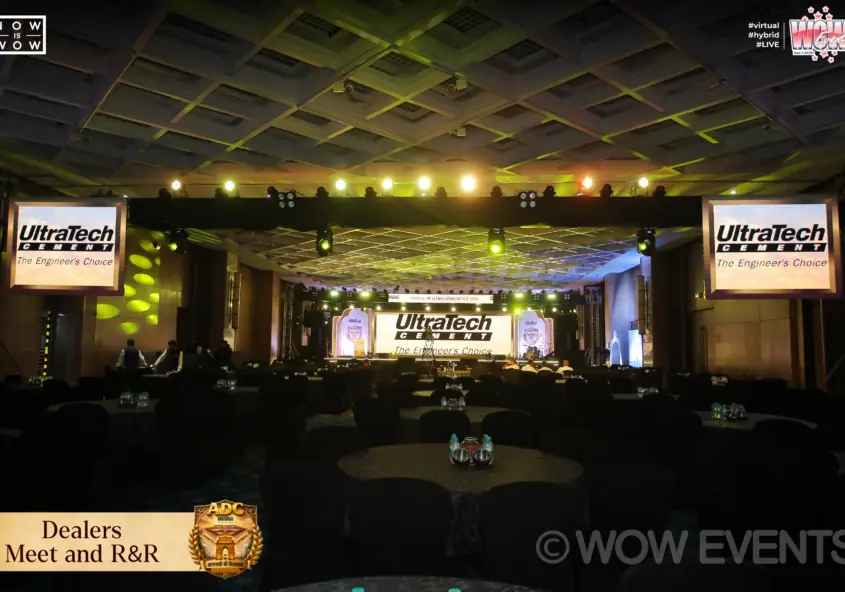 UltraTech Cement dealers meet hall with stage screens