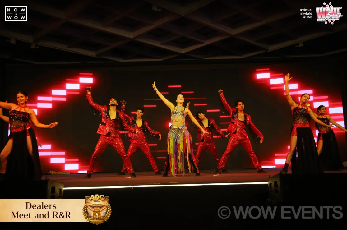 Dancers performing at UltraTech Cement dealers meet