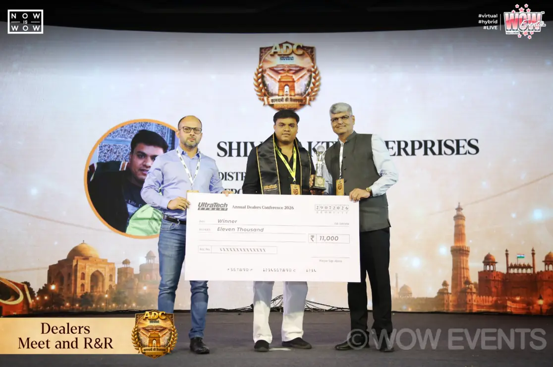 UltraTech dealers meet award with cheque presentation