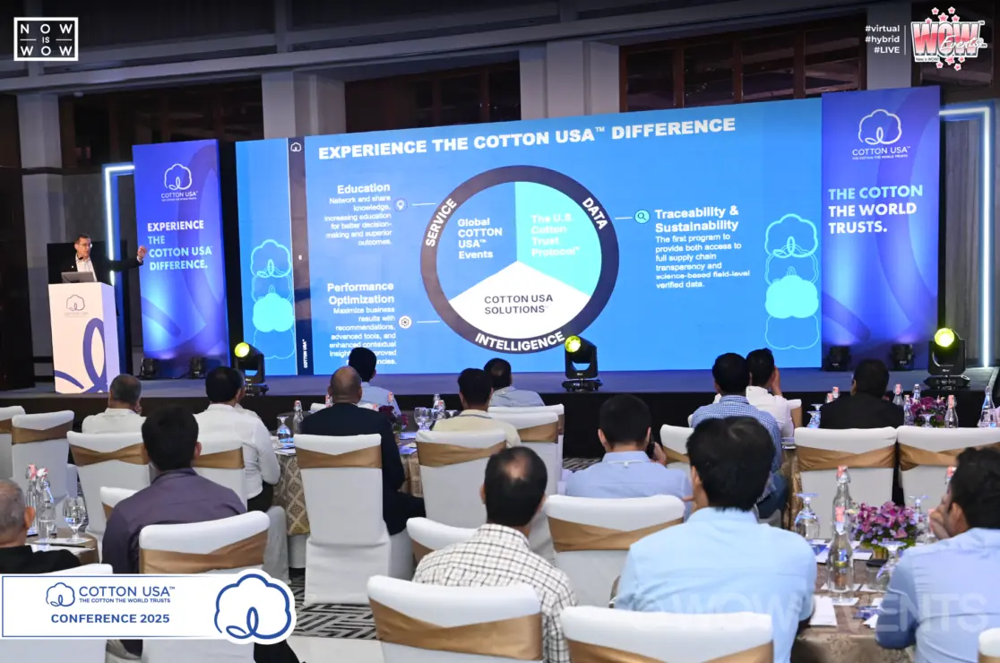 Cotton USA seminar presentation to a seated audience